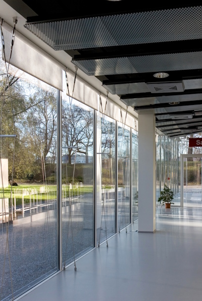 Conference centre with glass wall
