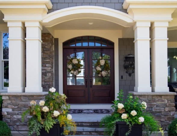 Front door burgundy